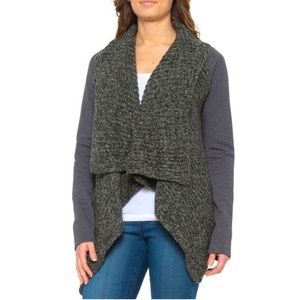 Prana Demure Cardigan Charcoal Sweater